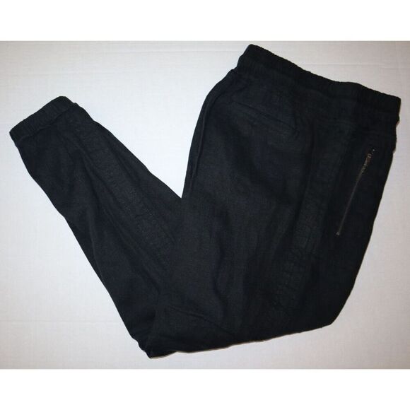 Athleta 530642-02 Women's Sz 0 Black Cabo Linen Jogger Pants - Picture 8 of 11